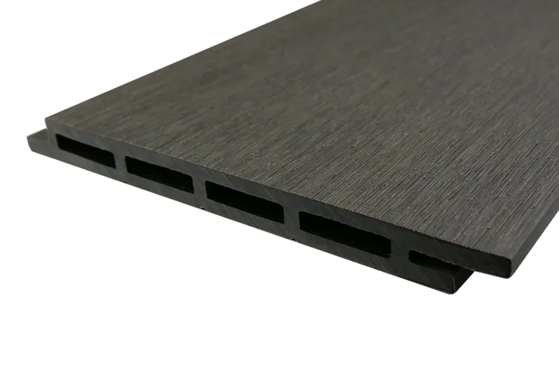 woodstore24 Fassadenverkleidung aus WPC Coextrusion, 13 mm (S) x 130 mm (B / Deckbreite), dunkelgrau, Länge 2,9 m, Oberfläche: gebürstet matt (Serie classic) – Produktbild 1 von 1