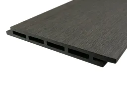 woodstore24 Fassadenverkleidung aus WPC Coextrusion, 13 mm (S) x 130 mm (B / Deckbreite), dunkelgrau, Länge 2,9 m, Oberfläche: gebürstet matt (Serie classic) – Produktbild 1 von 1