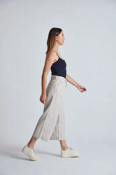 Flax and Loom Flax and Loom Leinen Culotte Betty, Natural (weiß), – Produktbild 2 von 7