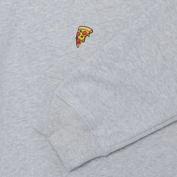 Natural Vibes Natural Vibes Sweater Pizza Ciao | 100% Bio Baumwolle | GOTS-zertifiziert | Graues Sweatshirt | Herren – Produktbild 2 von 4