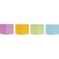 magnetoplan magnetoplan Design-Magnete "Wood Series Cube" 20 x 20 x 20 mm, 4 Stk. farbig sortiert – Produktbild 1 von 1