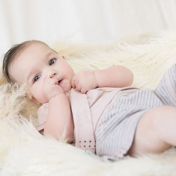 OrganicEra Baby S/S T-shirt 'OrganicEra' aus Bio-Baumwolle, Rose melange (rose), – Produktbild 1 von 4