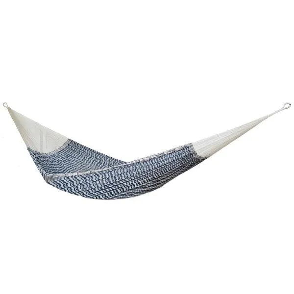 MacaMex MacaMex Solea Netzhängematte XL Baumwolle, Nautica (blau-weiß), – Produktbild 1 von 4