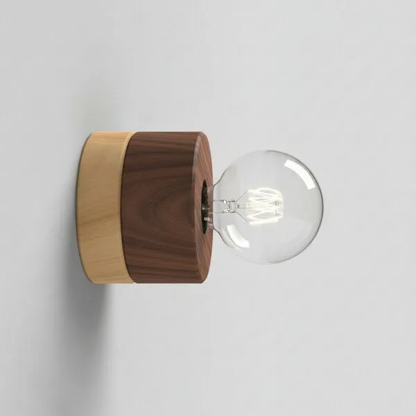 ALMUT von Wildheim ALMUT von Wildheim Wandleuchte Walnuss Holz, Wasabigrün, – Produktbild 1 von 3