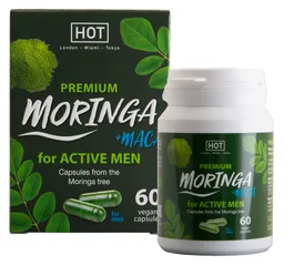 HOT „Pure Moringa + Maca Man Power“, Power-Kapseln für den (sex-)aktiven Mann – Produktbild 1 von 1
