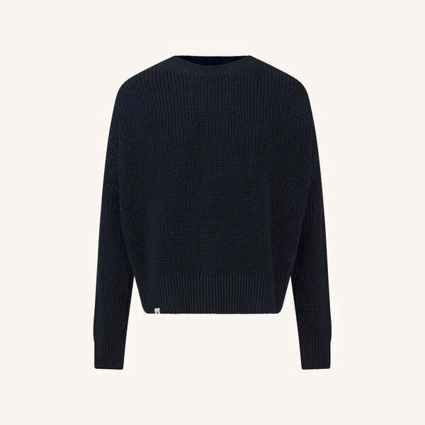 NORDLICHT NORDLICHT Grobstrick Pullover aus 100% Baumwolle MARA, Blau, – Produktbild 2 von 4