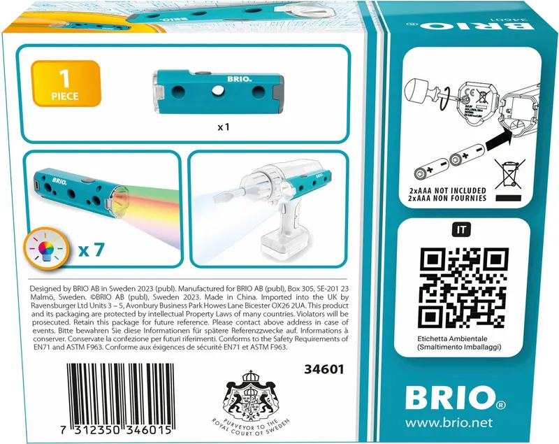 BRIO BRIO Taschenlampe Builder Taschenlampe, für Kinder, FSC® - schützt Wald, Blau, – Produktbild 4 von 4