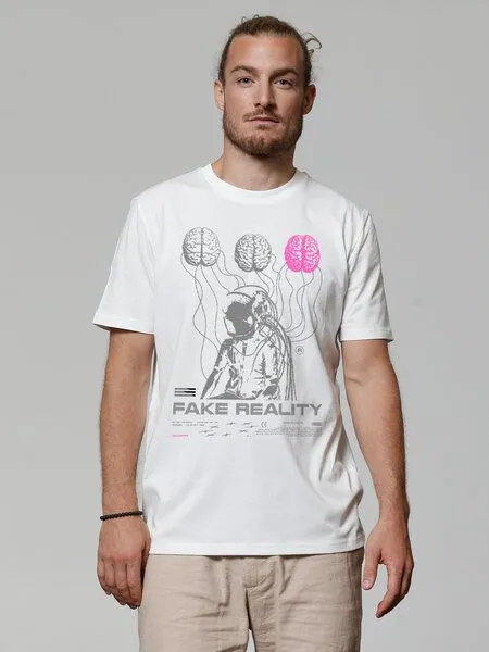watapparel watapparel T-Shirt Unisex Fake Reality, Off white, – Produktbild 1 von 4
