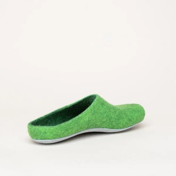 Magicfelt Magicfelt Filz-Hausschuh AP 701 aus 100% Merino-Wolle Pantoffeln für Damen & Herren mit Ledersohle, Hell-grün, – Produktbild 4 von 4