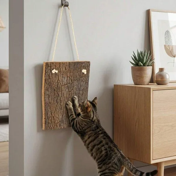 Kork-Deko Kork-Deko Kratzbrett für Katzen aus Naturkork, 40 x 30 cm, zum Aufhängen an der Wand – Produktbild 1 von 4