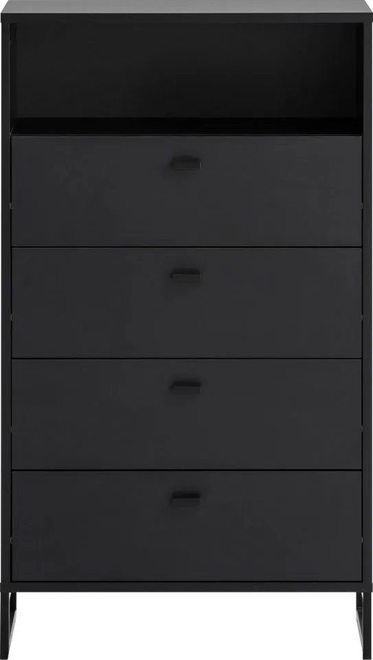 Schildmeyer Midischrank Janne, Midischrank, Made in Germany, B: 60 cm Solide Verarbeitung - Dieses Produkt ist in Deutschland gefertigt, Schwarz, – Produktbild 3 von 5