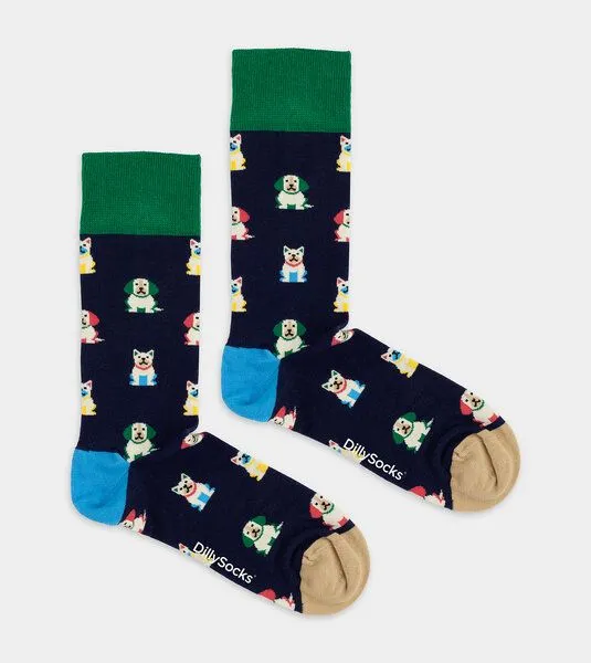 DillySocks DillySocks Socken Dog Society aus Biobaumwoll-Mix, Mehrfarbig, – Produktbild 1 von 2
