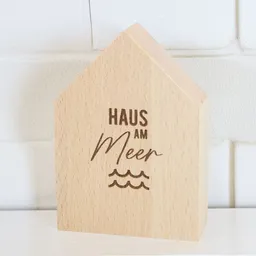 Bow & Hummingbird Bow & Hummingbird Großes Deko-Holzhäuschen Haus am Meer – Produktbild 1 von 1