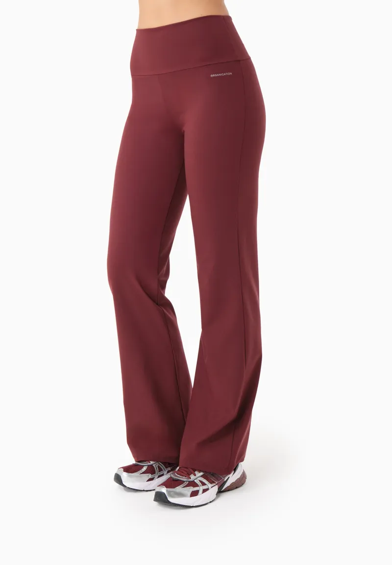 ORGANICATION ORGANICATION Damen vegan Hose Lavinn Bordeaux, Dunkelrot, – Produktbild 1 von 2