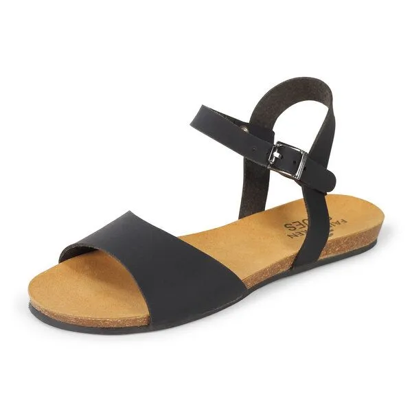 Fairticken Fairticken BRAGAN vegane Sandale aus "NoBuck", Schwarz, – Produktbild 1 von 3