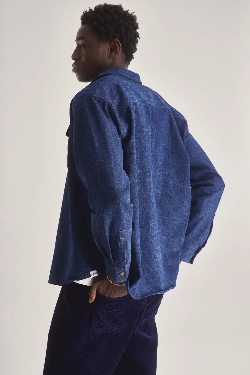 KOMODO KOMODO Herren vegan Hemd Karda Dark Denim, Dunkelblau, – Produktbild 2 von 2
