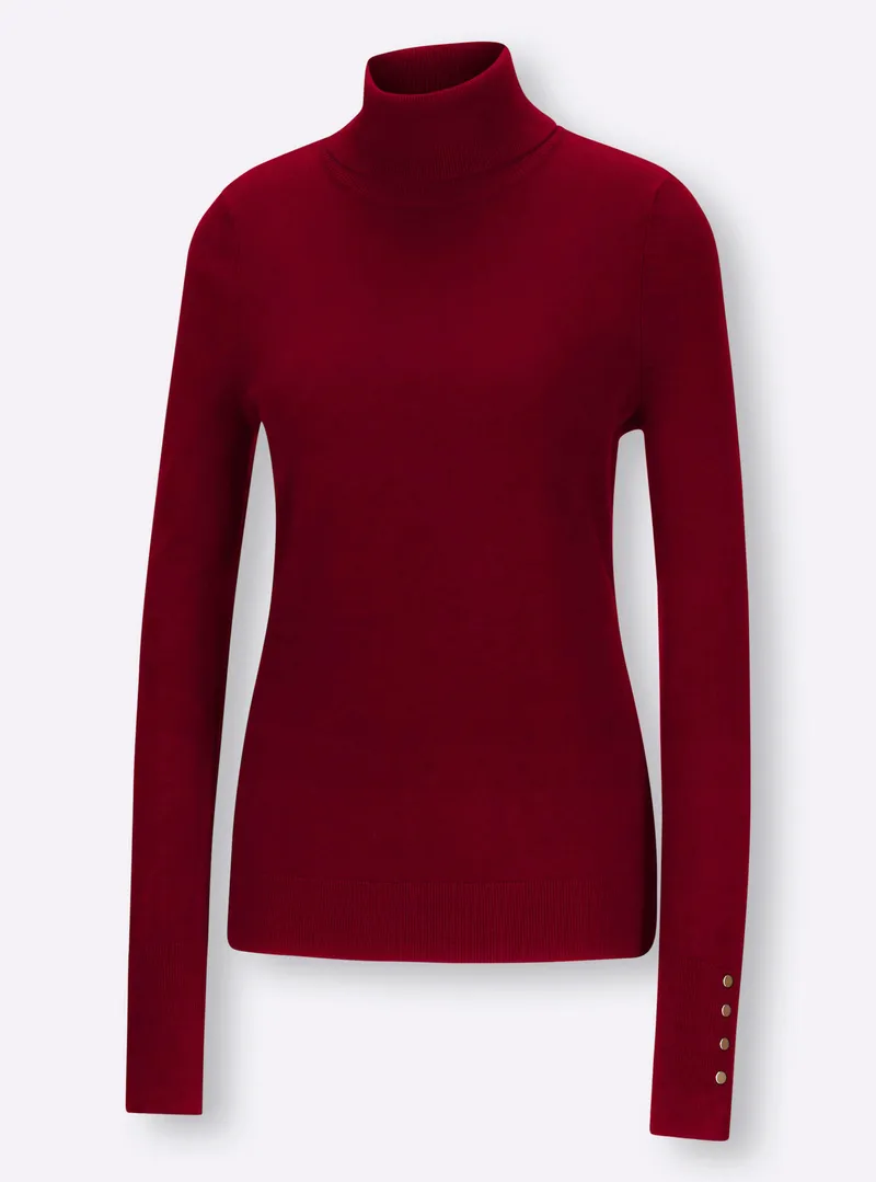 heine Rollkragenpullover dunkelrot, Dunkelrot, – Produktbild 1 von 2