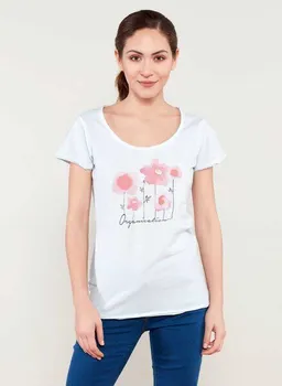 ORGANICATION ORGANICATION Bedrucktes T-Shirt aus Bio-Baumwolle mit Blumen Motive – Produktbild 1 von 1