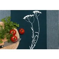 Hirschkind Hirschkind Bio & Fair-Trade-Geschirrtuch "Schafgarbe" petrol – Produktbild 1 von 1