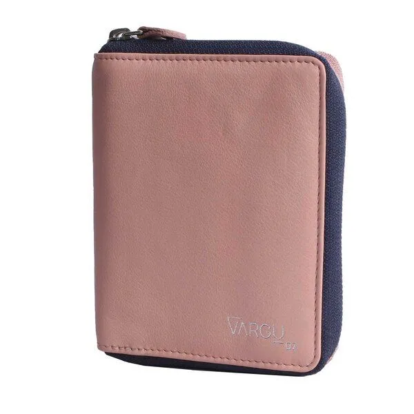 Vargu Vargu Echtleder Geldbörse WENS 1-A, Light pink - purple, – Produktbild 2 von 4