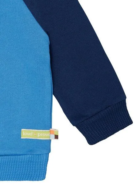 loud + proud loud + proud Babys & Kinder Sweatshirt mit Raglanärmeln, GOTS-zertifiziert, Azur/ultramarine(blau), – Produktbild 1 von 3