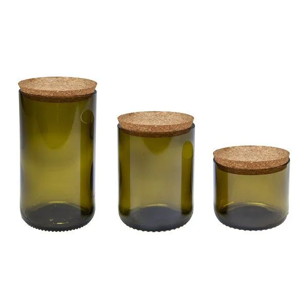 Contento Contento Upcycle Glasbehälter mit Korkdeckel – Produktbild 1 von 2