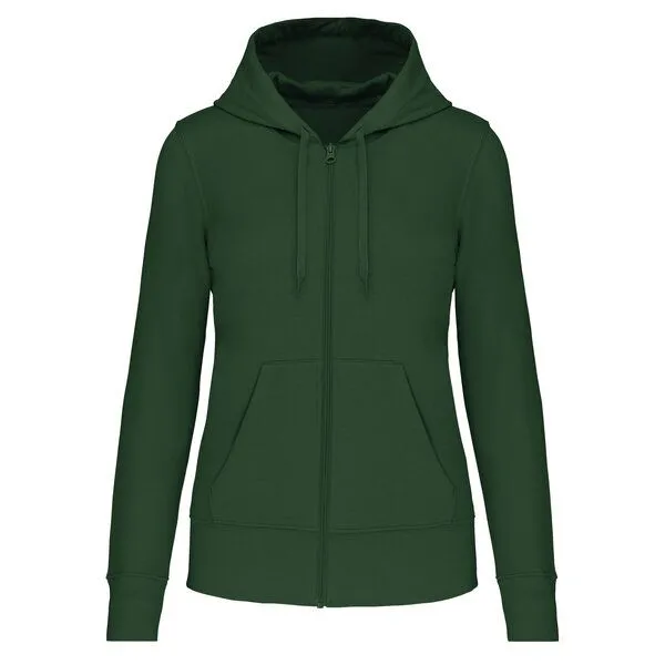 Greenspired Greenspired Umweltfreundliches Kapuzensweatshirt mit Zip für Damen 280g/m² XS-XXL, Waldgrün, – Produktbild 1 von 1