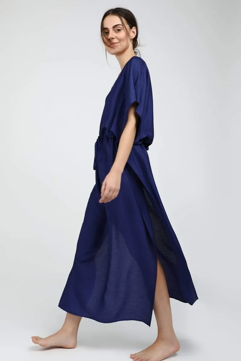 Neu Nomads Neu Nomads Damen vegan Kleid Kaftan Capri Lapis Blau, Extra dunkelblau, – Produktbild 2 von 2