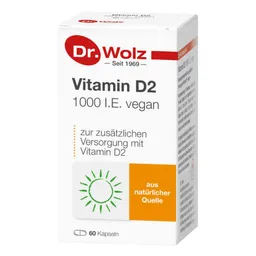 Dr. Wolz Dr. Wolz Vitamin D2 1000 I.e. vegan Kapseln – Produktbild 1 von 1