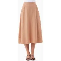 ORGANICATION ORGANICATION Damen vegan Rock Midi Hellbraun / Hellbraun – Produktbild 1 von 1