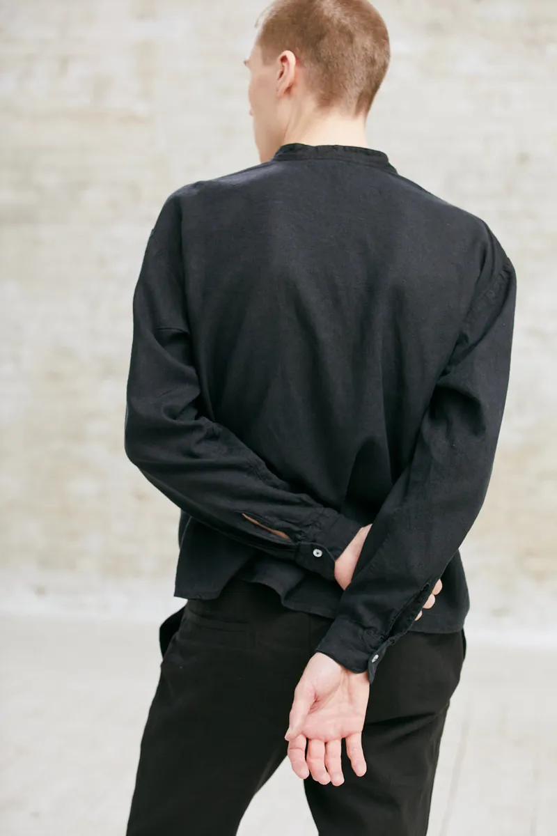 Jyoti - Fair Works Jyoti - Fair Works Herren vegan Hemd Harish Schwarz, Schwarz, – Produktbild 1 von 4