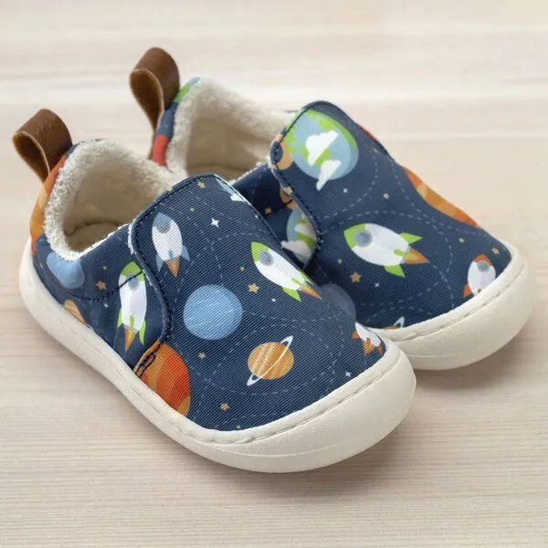 Pololo Pololo Lauflernsneaker "Chico" aus Seaqual Yarn mit Baumwoll-Futter, Größen 20-27, Planeten, – Produktbild 1 von 4