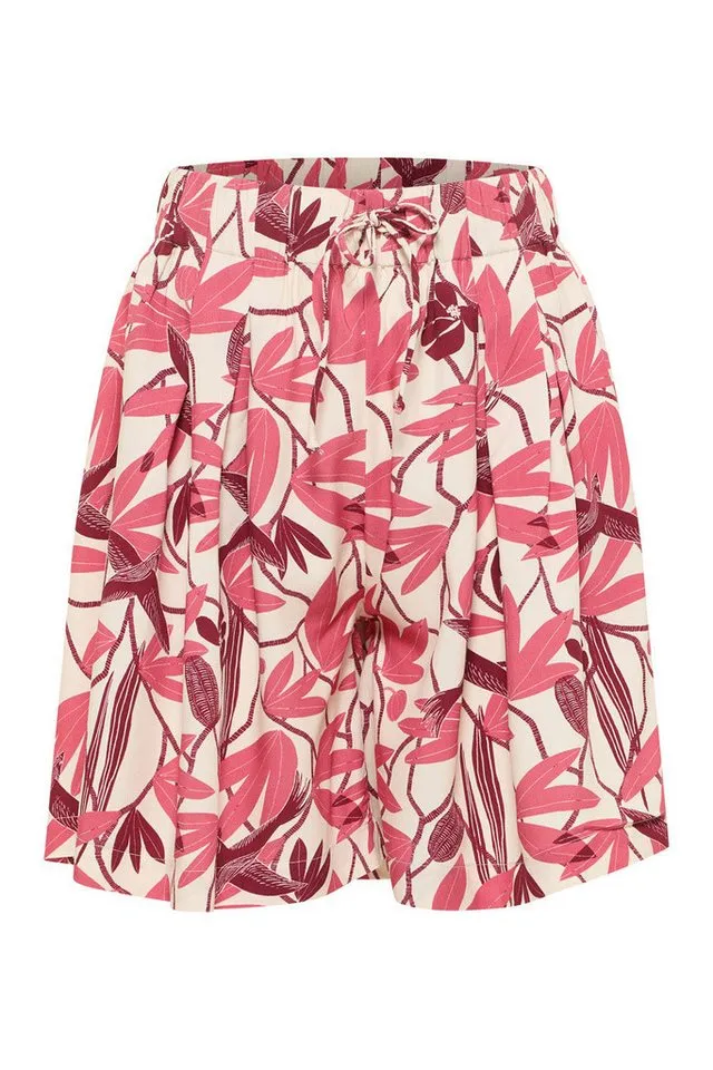 Tranquillo Tranquillo Shorts Kurze Hose Leaa aus EcoVero™ Viskose aus LENZING ECOVERO Viskose, Rot, – Produktbild 5 von 5