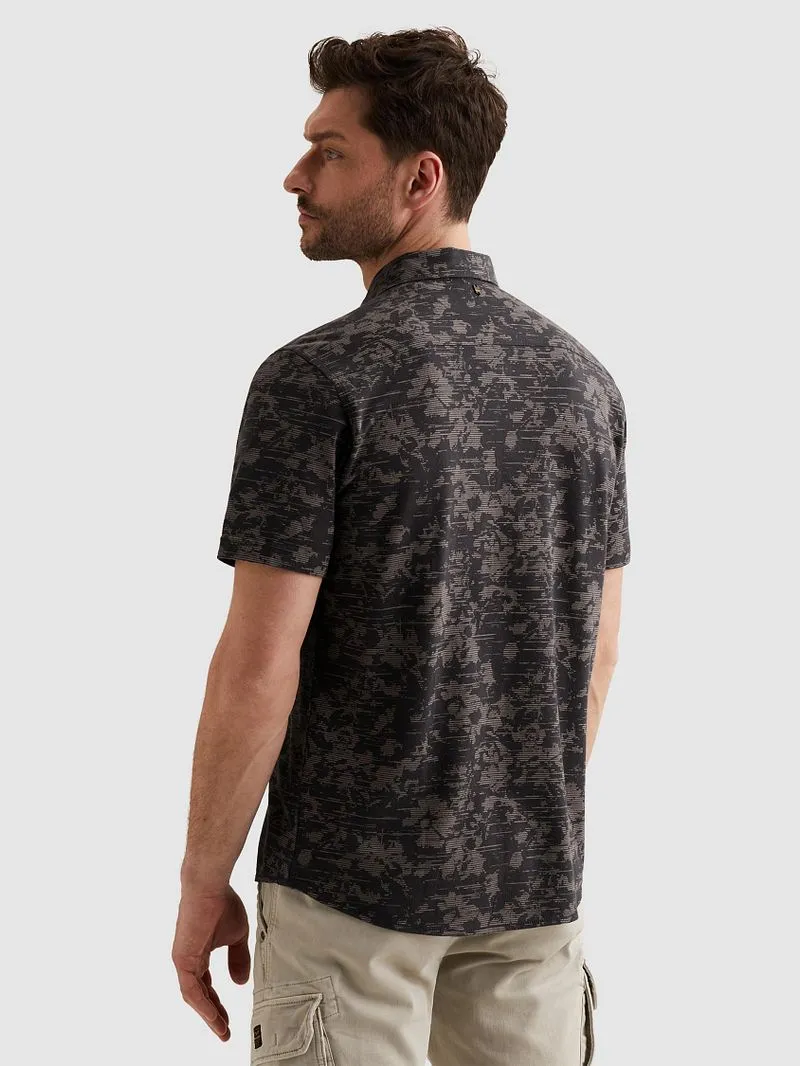 PME Legend PME Legend Short Sleeve Hemd Druck Graphite - Größe L, Grau, – Produktbild 3 von 4
