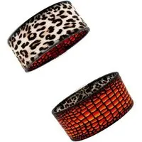 Seegarn Seegarn Wende-Armband 3cm, Leopard (braun) / schlange (rot), – Produktbild 1 von 1