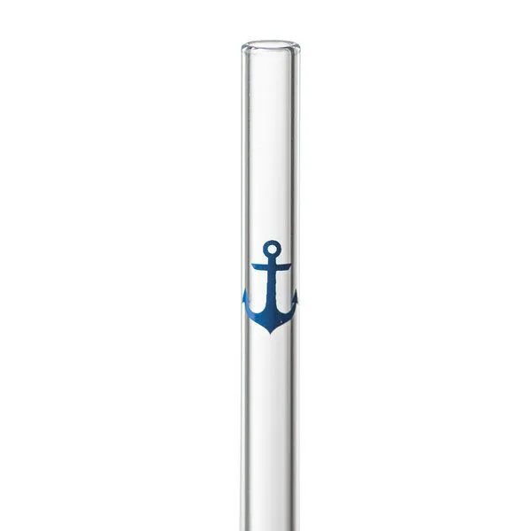 Contento Contento Glastrinkhalm 21 cm lang, 4 Stück, Anker, mit Bürste – Produktbild 2 von 3