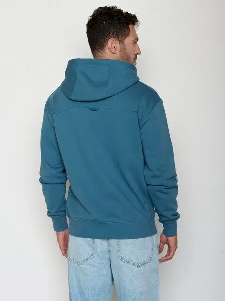 GreenBomb GREENBOMB Nature Clouds Ride Joy - Gemütlicher Hoodie aus Bio-Baumwolle / hochwertiger Print / GOTS / Fair & Vegan, Blau (gezeitenblau), – Produktbild 4 von 4