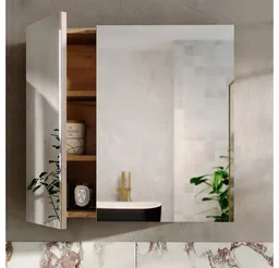Lomadox Spiegelschrank NEWPORT-56-EVOKE mit 60 cm Breite in Eiche, 2-türig – Produktbild 1 von 1