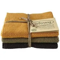 Solwang Design Solwang Design 3er-Set Spültücher aus 100% Biobaumwolle, leuchtende Farben, Dunkel mix, – Produktbild 1 von 1