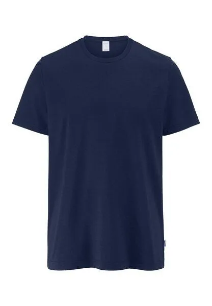 hessnatur hessnatur Schlafshirt PURE COTTON aus reiner Bio-Baumwolle, Mitternachtsblau, – Produktbild 2 von 4