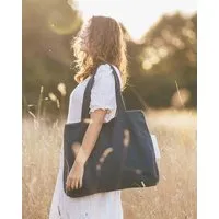 TINTOK TINTOK Rima Canvas Tasche 100 % Bio-Baumwolle GOTS-zertifiziert, Dark denim, – Produktbild 1 von 1