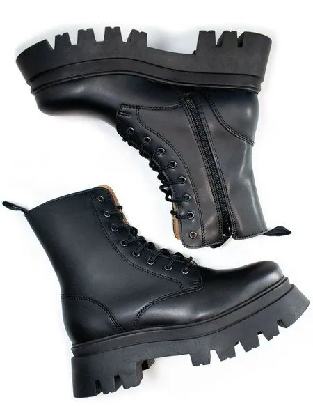 Will's Vegan Shop Will's Vegan Shop Track Sole 8-Eye Lace Up Stiefel Damen – Produktbild 1 von 1