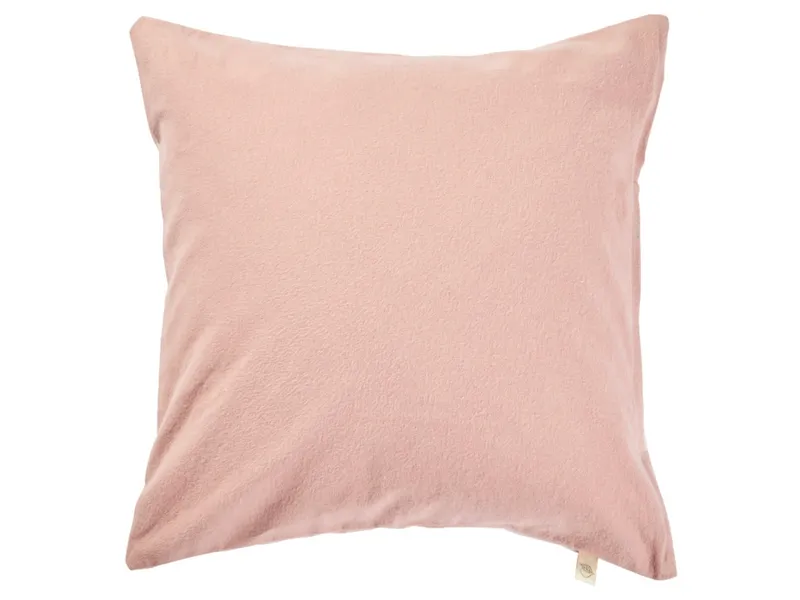 HANS NATUR Kissenbezug Bio-Baumwolle Biber-Qualität rosé Maße 40 x 40 cm, Rosa, – Produktbild 1 von 2