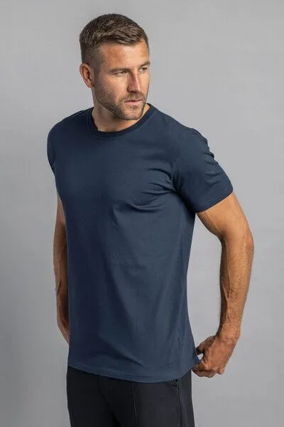 DIRTS dirts Premium Blank T-Shirt SLIM, Navy, – Produktbild 4 von 4