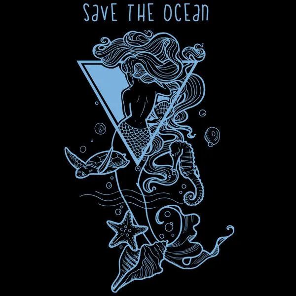 Gary Mash GARY MASH Shirt Asheville Save the Ocean aus Biobaumwolle, Schwarz, – Produktbild 3 von 4