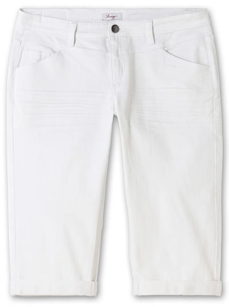 sheego Caprijeans white denim, White denim, – Produktbild 1 von 2