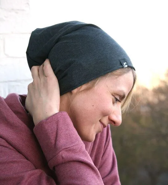 Lena Schokolade Lena Schokolade Beanie-Mütze, Anthrazit meliert, – Produktbild 3 von 4
