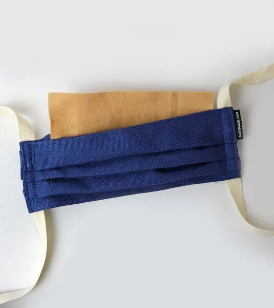 Gary Mash Gary Mash Mund- und Nasen-Maske Eco Canvas, doppellagig, Blau, – Produktbild 2 von 2