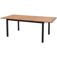 Gartentisch "Barcelona" 150/200 x 90 cm, schwarz – Produktbild 1 von 1