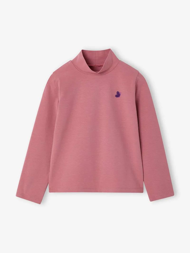 Vertbaudet 3er-Pack Unterziehshirts mit Stehkragen Mädchen BASIC, Malve, – Produktbild 2 von 3